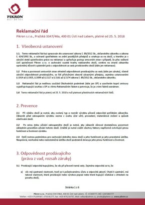 Reklamačný Poriadok
